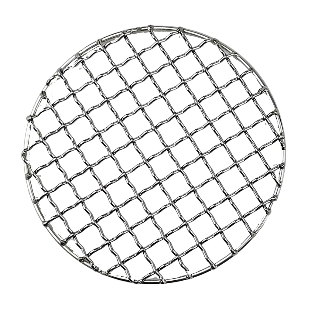 Stainless Steel Barbecue Grill Net, Meshes Grate Wire Net Camping Hiking Outdoor Grill