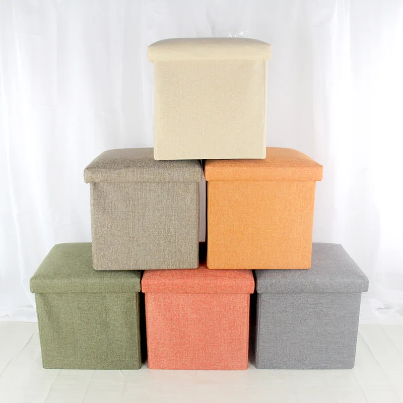 

Simple Home Fabric Storage Stool Box Adult Folding Sofa Footstool Manufacturers Customizable