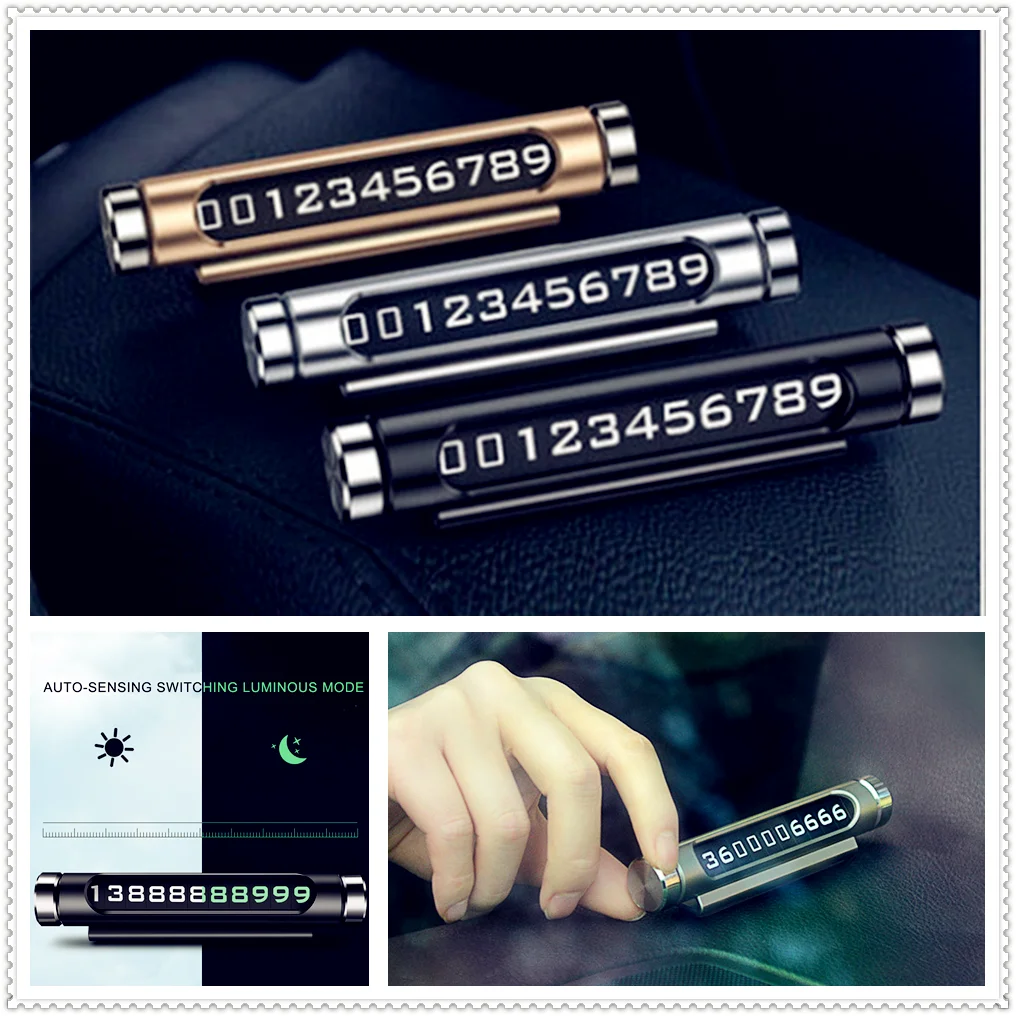 Автомобильная Временная парковочная карта поворотный номер телефона Магнитная