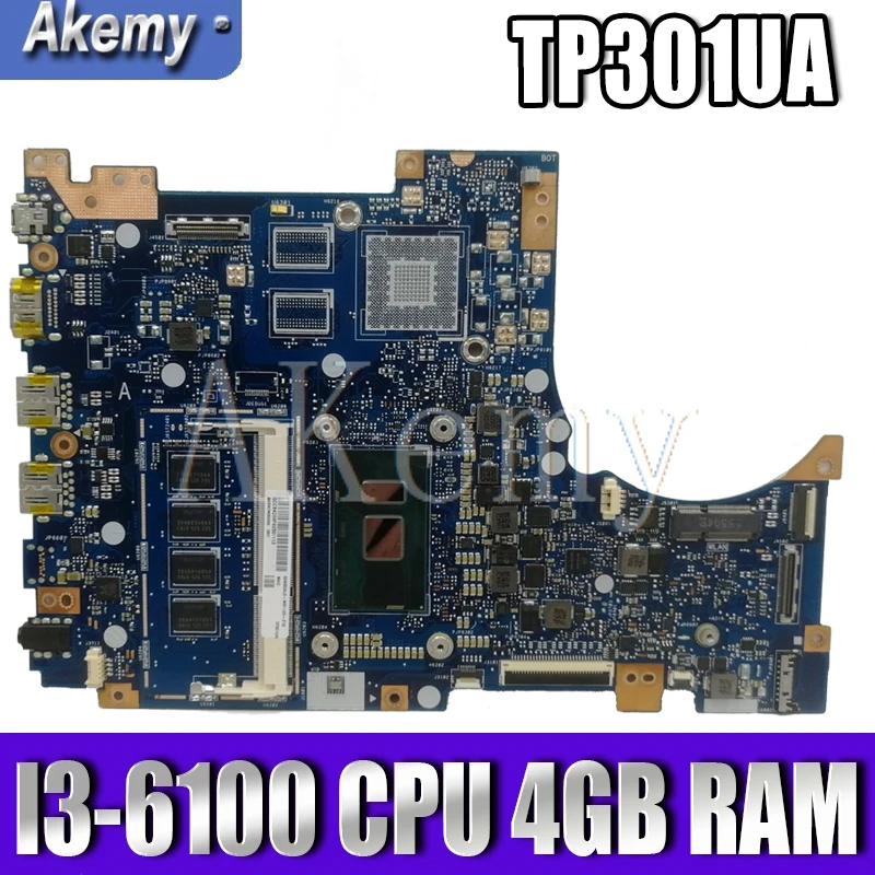 New!!! For Asus TP301U TP301UA TP301UJ TP301UJ Laptop motherboard TP301UA Mainboard 100% Tested I3-6100 CPU 4GB RAM