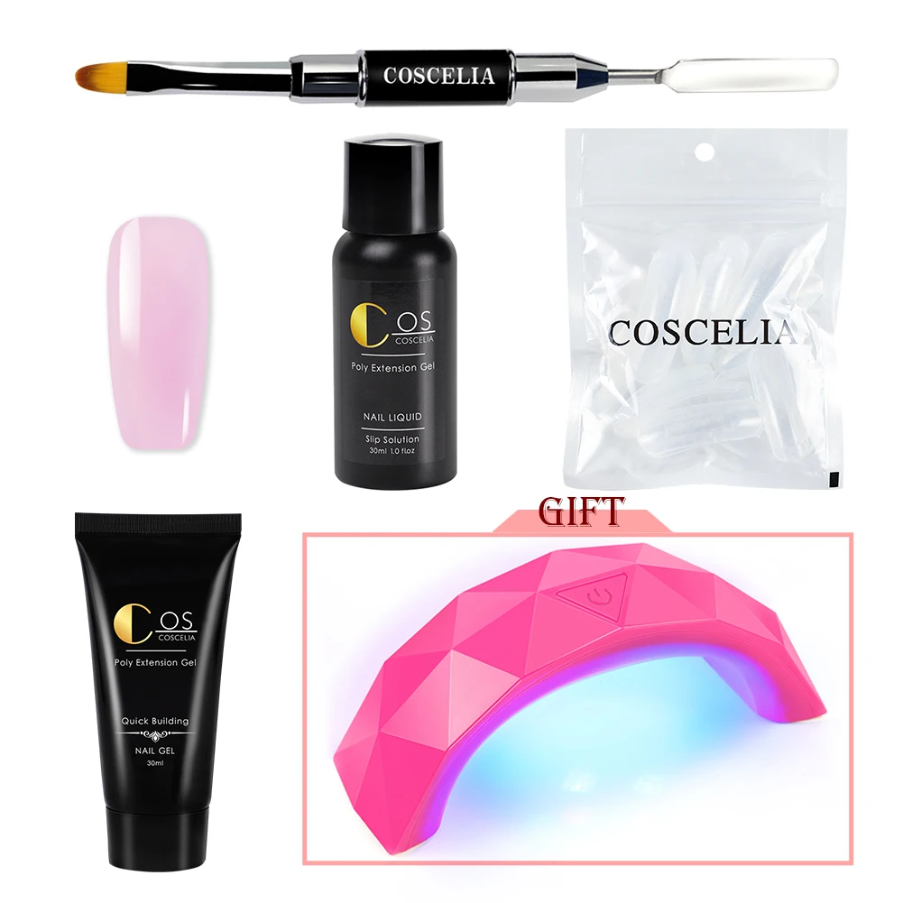 Set 06 COSCELIA Светодиодный УФ поли гель Лаки лак для ногтей Гель-лак поли-моментальный эффект! УФ гель Quick строитель расширение камуфляж - Цвет: Set 06