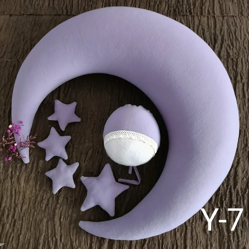 Newborn Photography Props Moon Star Pillow Baby Posing Pillow Hat Accesorios de fotografia Set Baby Body Poser for Studio Photo dvotinst newborn baby photography props flora headband hat posing pillow wraps blanket 5pcs set fotografia accessory photo props