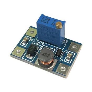 

HJXY DC-DC SX1308 Step-UP Adjustable Power Module Step Up Boost Converter 2-24V to 2-28V 2A