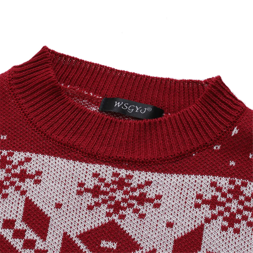 Feitong, Рождественский свитер с принтом для мужчин, Осень-зима, теплый пуловер, мужские вязаные топы, новинка