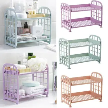 

New 2-Tier Plastic Freestanding Shelving Unit Storage Organizing Shelf Garage Multi-Purpose Cute Mini Bad Shape Home Racks