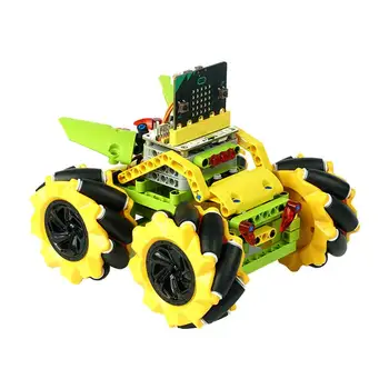 

ELECFREAKS DIY Micro:bit Graphic Program Stick Control Smart RC Robot Car With 80mm Omni Wheels Compatible With