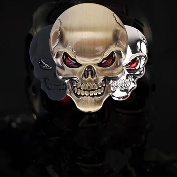 

1pcs 3D Skull Metal Sticker for Honda civic crv fit accord fiat doblo Citroen c5 x7 Berlingo c4 picasso Citroen c5 x7 Berlingo
