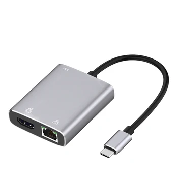 

Ethernet Adapter Type-C to HD Adapter With PD 3 in 1 Video Converter