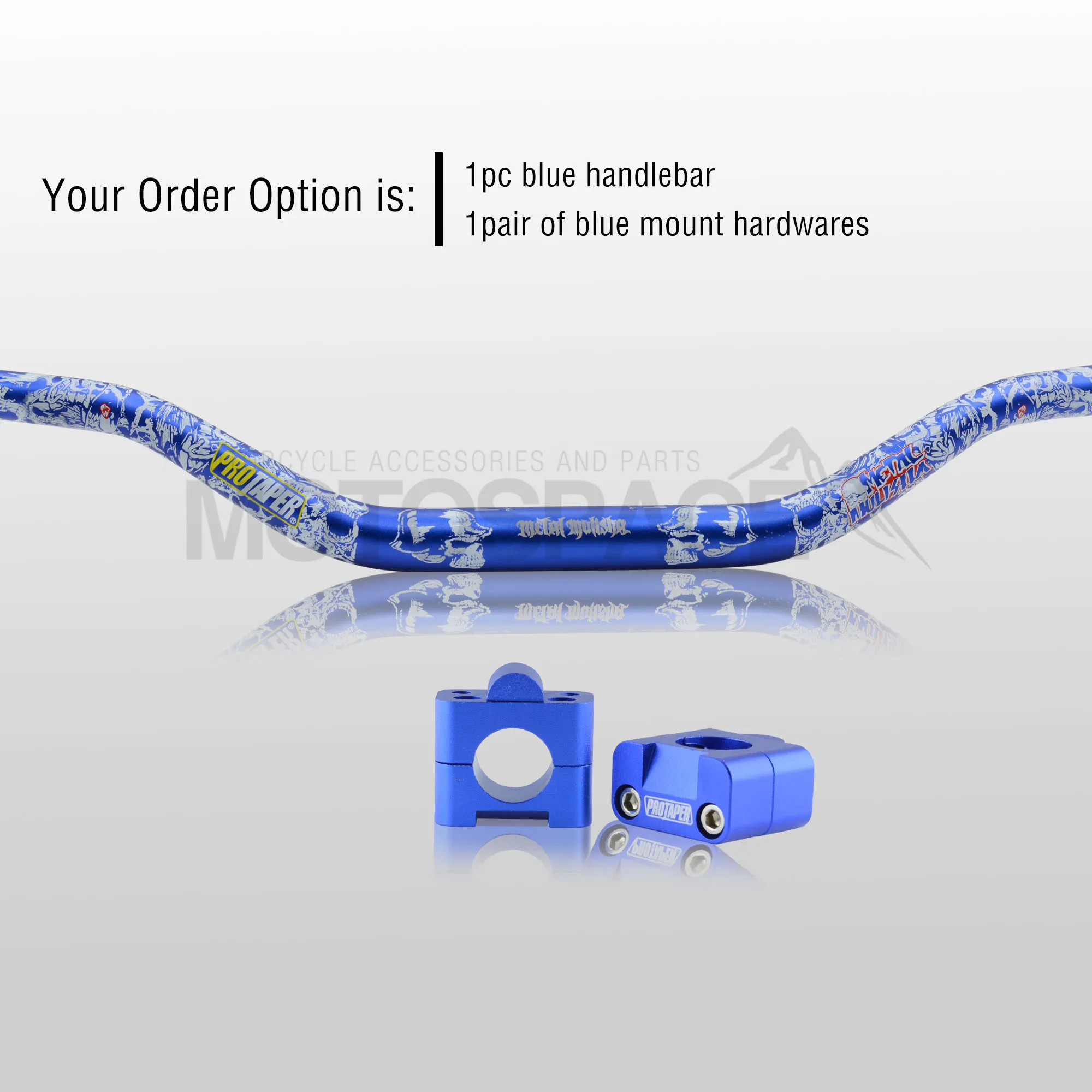 Blue Combo2 Руль для Pro Taper Pack Bar 1-1/" Mulisha ручка бар колодки Захваты Pit Pro Гонки Грязь велосипед ямы мотоцикл с адаптер cnc - Цвет: Blue Combo2
