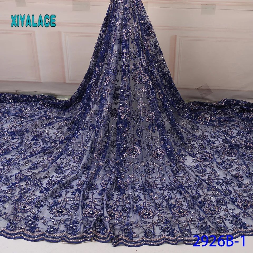 Африканская кружевная ткань последняя Высококачественная кружевная вышивка французская кружевная свадебная ткань кружево для нигерийских вечерние платья YA2926B-5