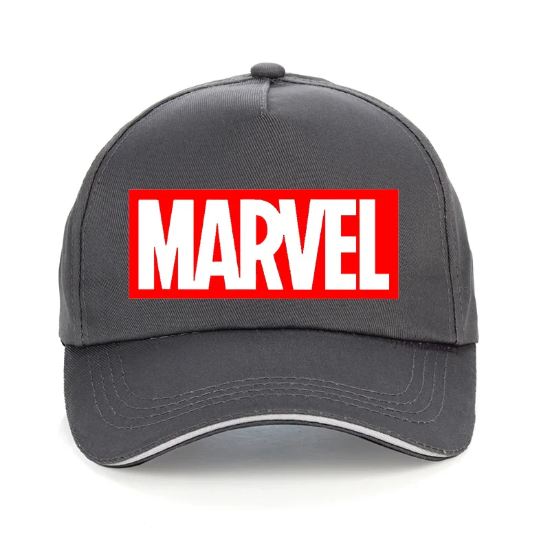 Серый Бейсболка с супергероями Marvel, унисекс, бейсболка, хлопковая Регулируемая Кепка в стиле хип-хоп с принтом «мстители» - Цвет: Серый