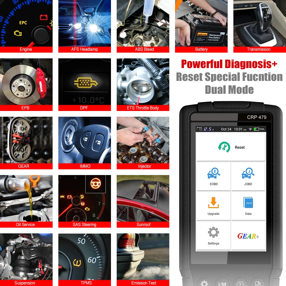 LAUNCH X431 CRP479 OBD2 Wifi сенсорный экран профессиональный автомобильный диагностический