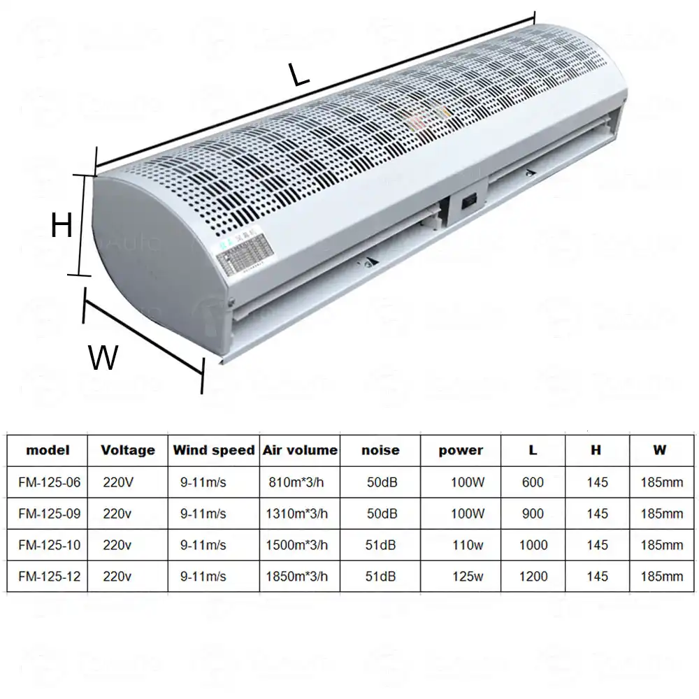 maquina de cortina de aire para puertas y ventanas 220v 600mm para aislar el frio y caliente mosquitos polvo escape humo