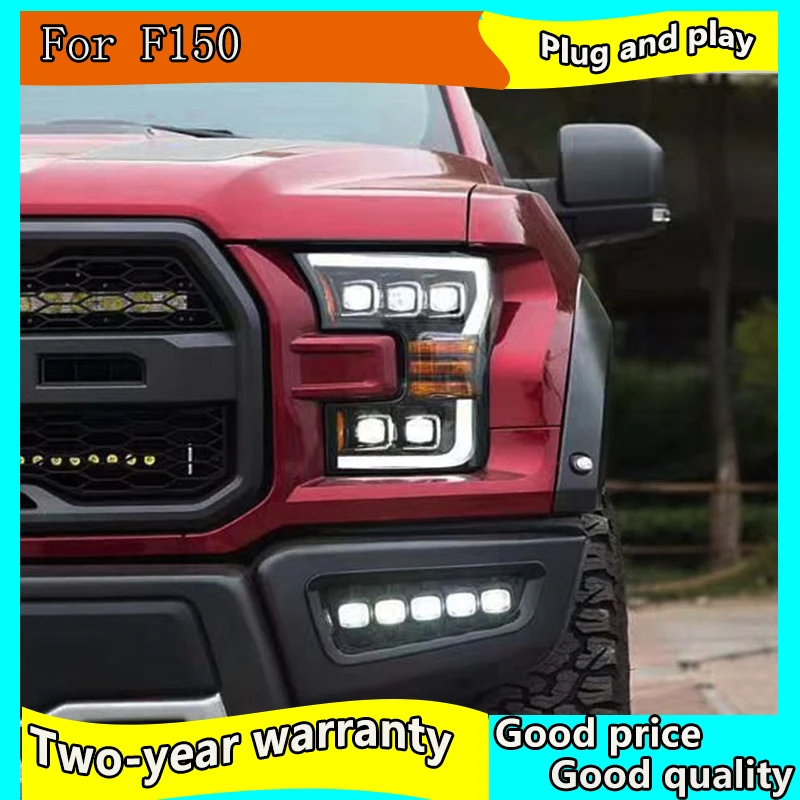 Автомобильный Стайлинг фасветильник для Ford F150 s 2015 2016 2017 Raptor фары Светодиодные