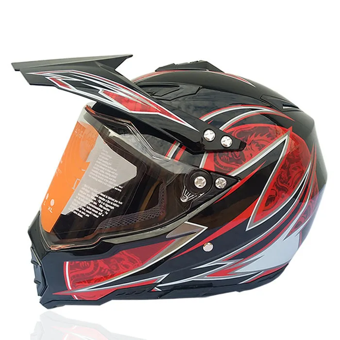 black dragon map Motorcycle Helmet Cross-country Highway Racing Four Seasons Full Helmet Bring Lens - Цвет: black dragon map
