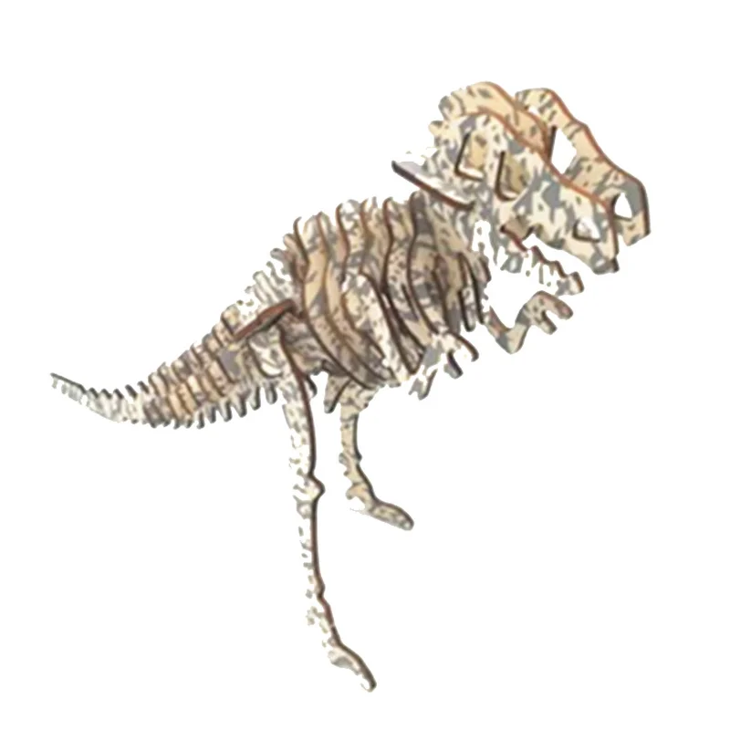 

Wooden Laser 3D Jigsaw Puzzle Children Manually Assembled Wooden Dinosaur Simulation Model