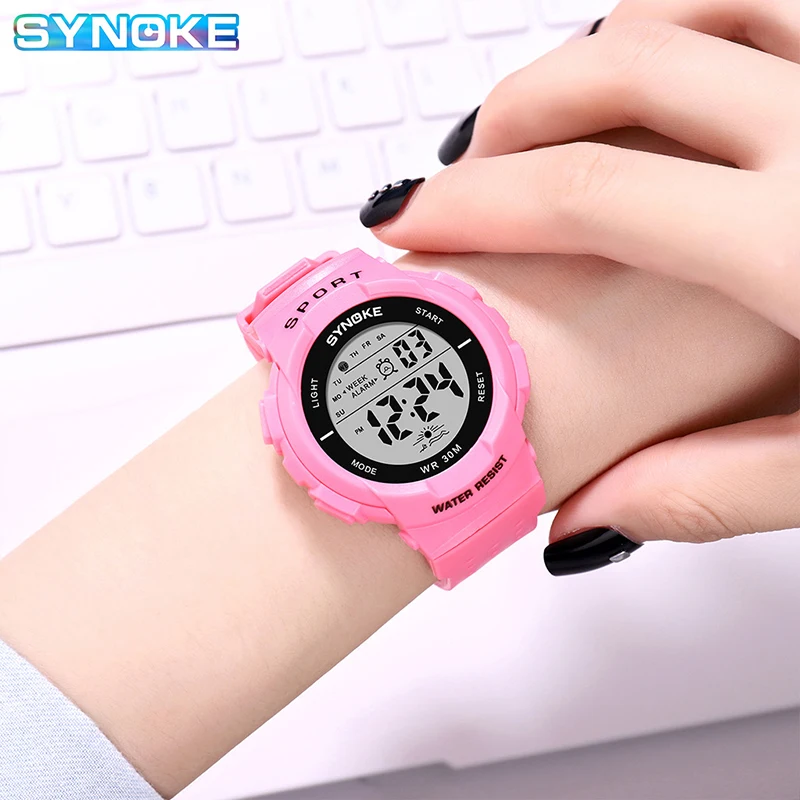 Student Running Seconds Watch Breathable Long And Empty Watch Luminous Multifunction Electronic Watch 30m waterproof