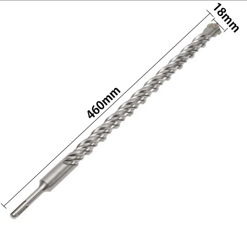 1pcs 460mm 10/18mm SDS Plus Crosshead Twin spiral Hammer Drill Bits Twist Electric Hammer Round Shank Drill Bit