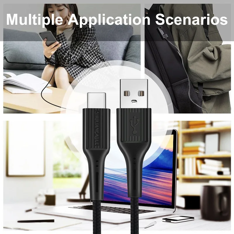 Wholesale USB Type C Cable 100pcs/lot 1m 2m 3m for