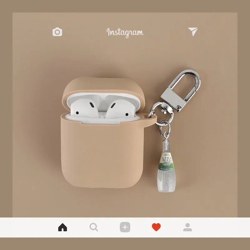Роскошный милый 3D металлический брелок для бутылок с вином и водой, bluetooth-наушник, силиконовый чехол для Airpods pro 3, чехол для Air pods 3 - Цвет: for airpods pro