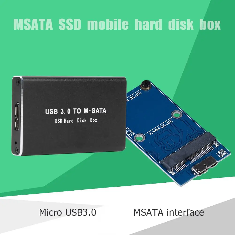 Мини SSD чехол USB 3 0 для mSATA жесткого диска корпус из алюминиевого сплава внешний