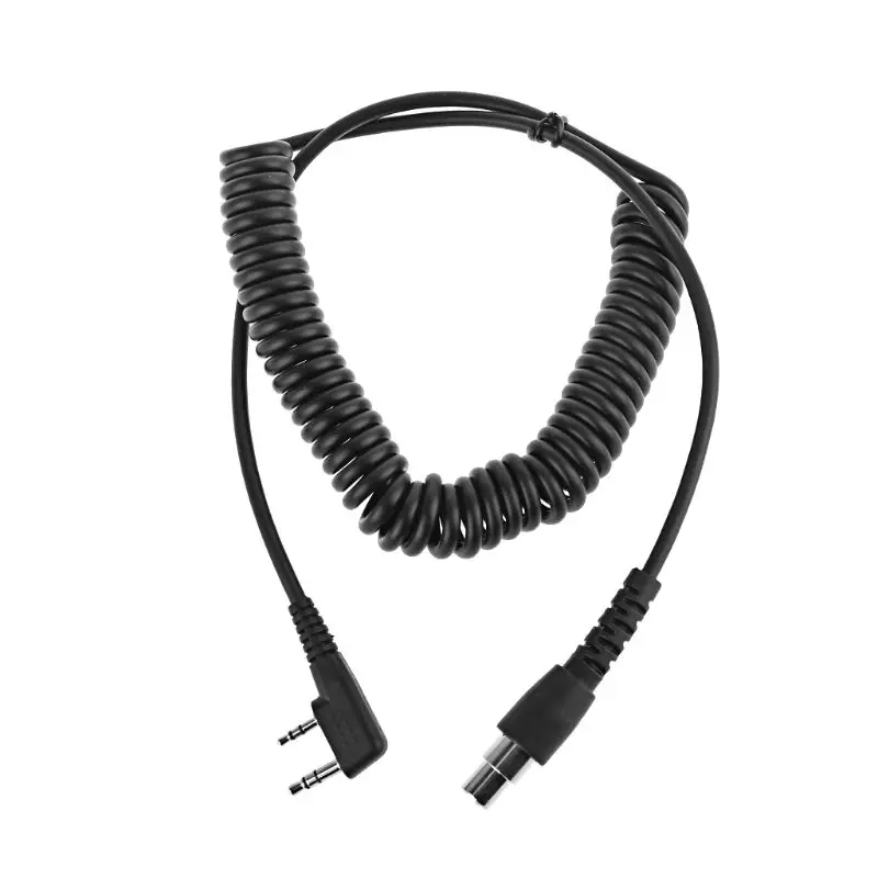 

Soft Spring Cable Airlines Headphone Cord Line for Handheld Radios Headset