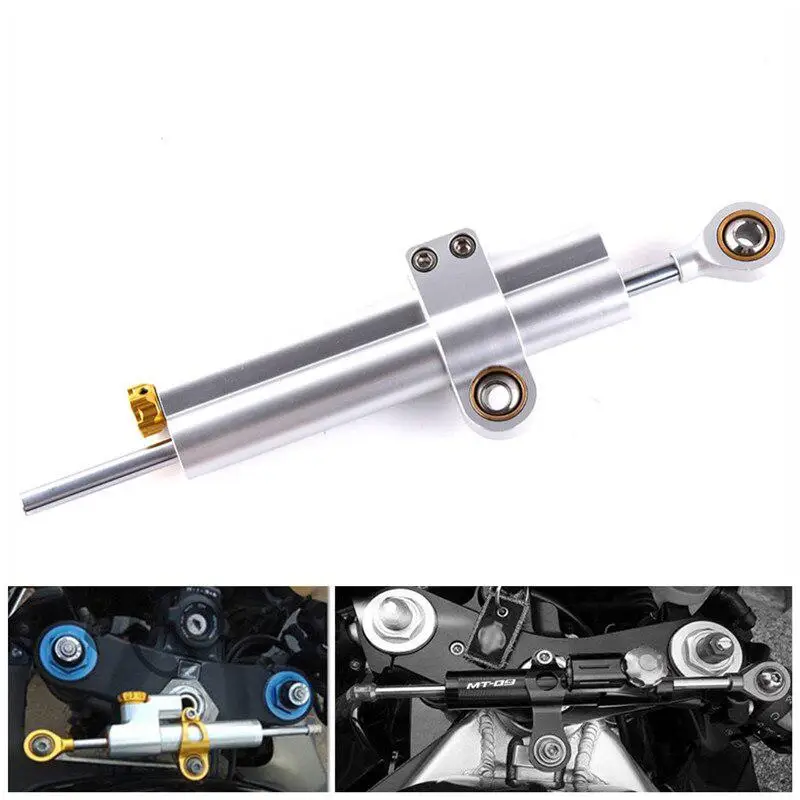

CNC Aluminum Motorcycle Shock Absorber Dual Damper Handlebar Steering Stabilizer Damper Direction Damper