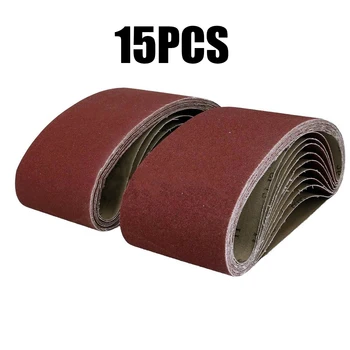 

15Pcs Poshing Tool Sanding Belt For Wood Varnish Gypsum Plastic 40/80/120Grid Red Brown For Polishing
