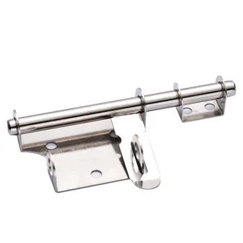 

1Pc 1.5/2/3/4/6 Inch Long Silver Stainless Steel Door Latch Sliding Lock Bolt Latch Hasp Staple Gate Safety Lock