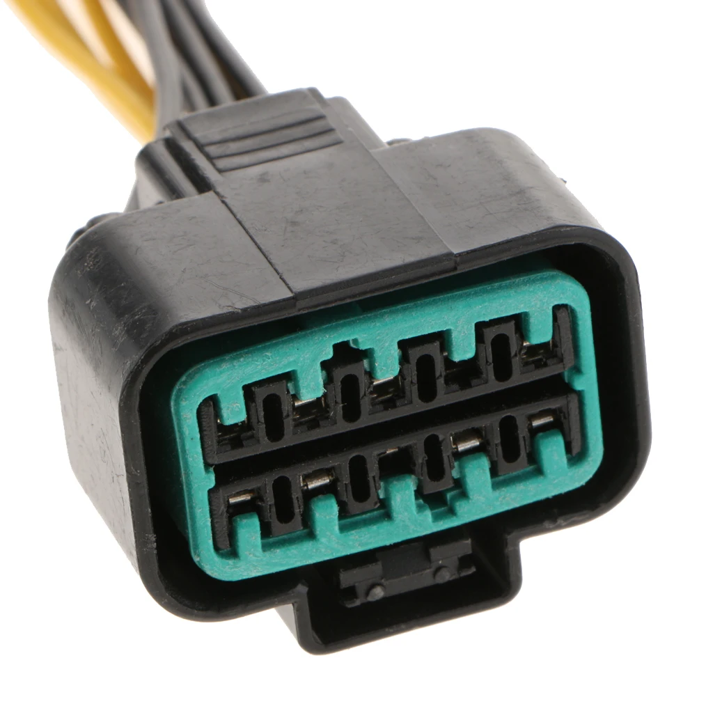 1 Piece Car Headlight Bulb Electrical Socket Head Light Bulb Lamp Harness Socket Plug Wiring 435 10P 6.49x1.57x0.90inch