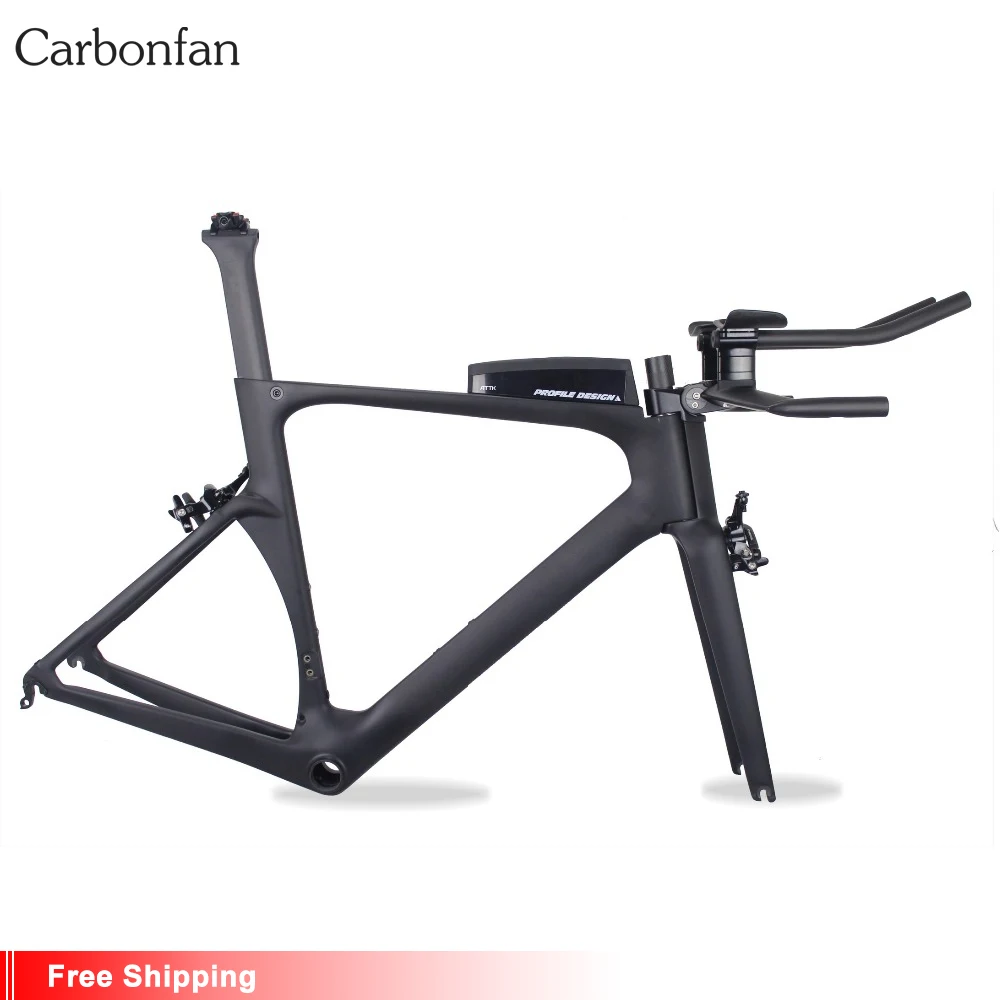 

Carbonfan High Quality Carbon TT Bike Frame,T700 full carbon fiber triathlon Bicycle Frame,700C Carbon Time Trial Frame