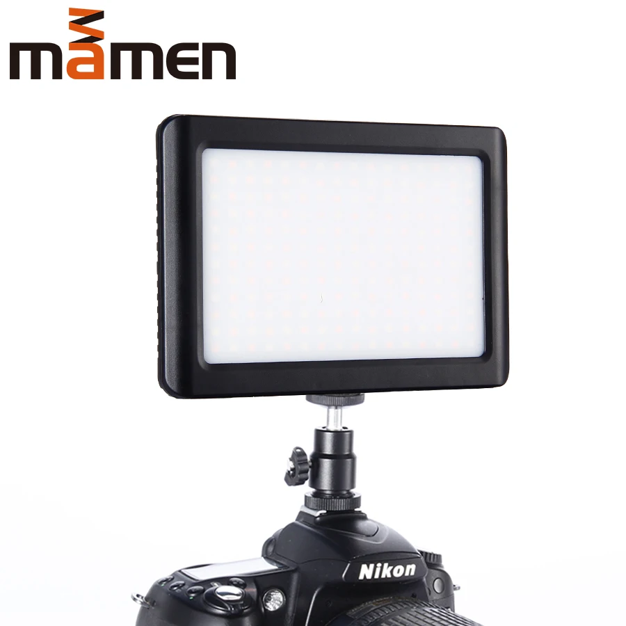 

MAMEN Dimmable LED Video Light On Camera Youtube Vlog Photographic Lighting Studio 192 LED Photo ring Light Lamp For DSLR Nikon