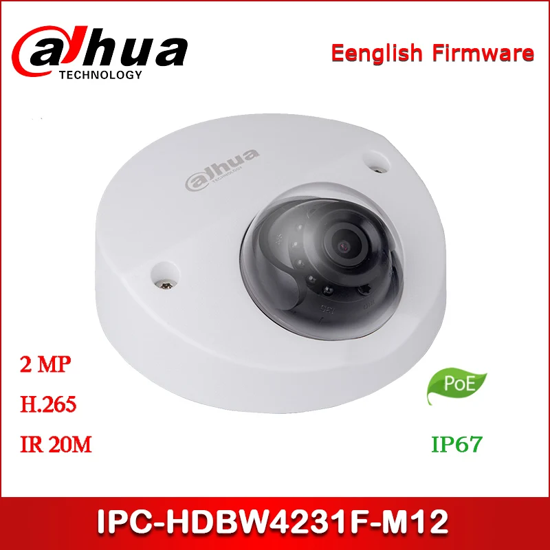 

Dahua IP Camera 2MP IPC-HDBW4231F-M12 IR Mini Dome Network camera Support PoE Security Camera