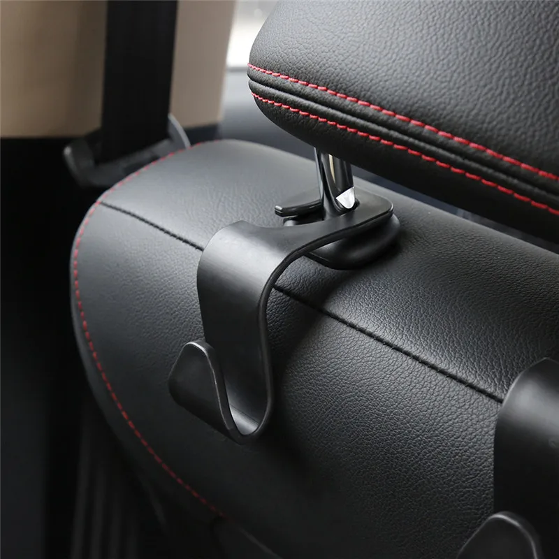 Универсальная вешалка для автомобиля сумка крюк-держатель Органайзер на спинку сиденья черный аксессуар
