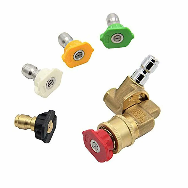 Equipment 4500PSI High Pressure 90 Degree 1/4\\\" Quick Connector Spray Nozzle Kits
