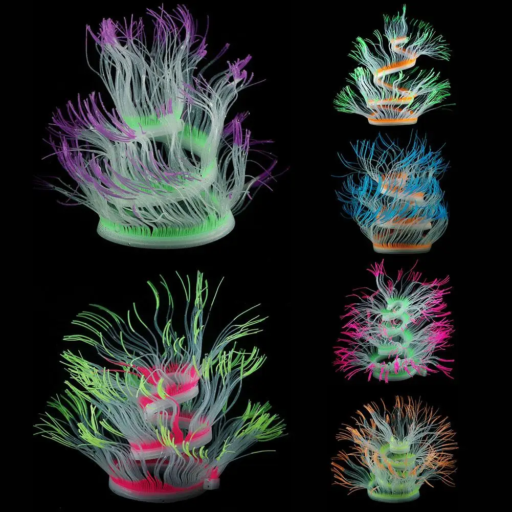 

Fish Tank Decoration Aquarium Silicone Artificial Plant Artificial Sea Anemone Fake Plants Aquarium Decoration Pet Products