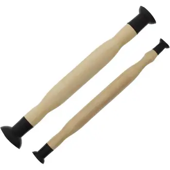 

2pcs Valve Hand Lapping Grinding Tool Kit Dual-End Suction Cup Lap Stick Auto Repair Tools Valve Lapping Stick Rubber/Wooden