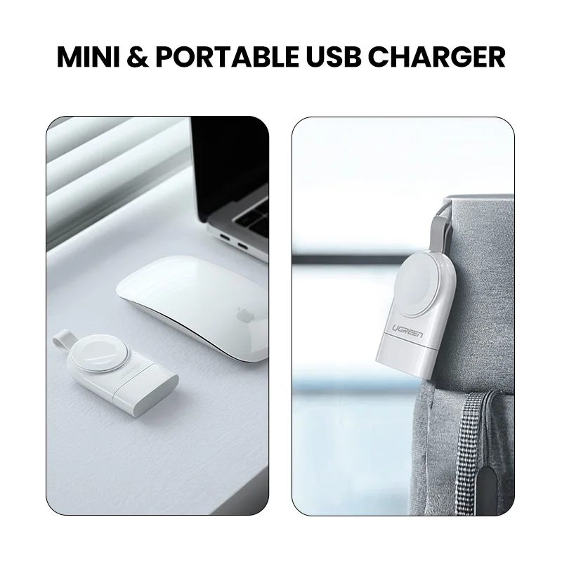 Ugreen Wireless Charger for Apple Watch Charger Series 5 4 3 2 1 Portable MFi USB Charger For Apple 3 Magnetic Wireless Charging
