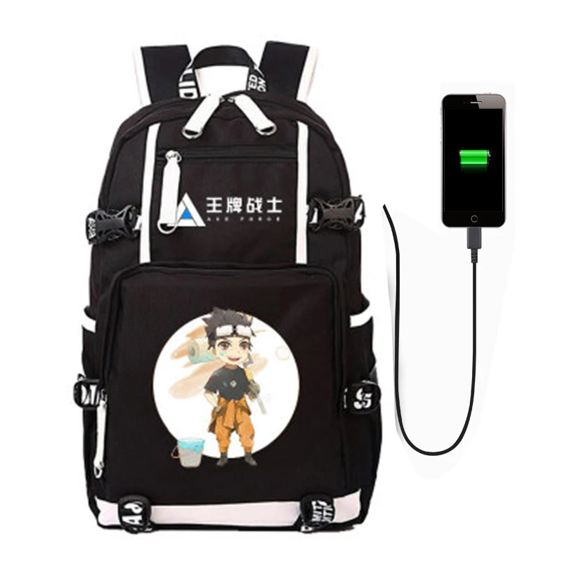Аниме сумка мультфильм Мода Повседневная Mochila ноутбук рюкзак usb зарядка школьные сумки Дорожная сумка для подростков студентов мужчин и женщин