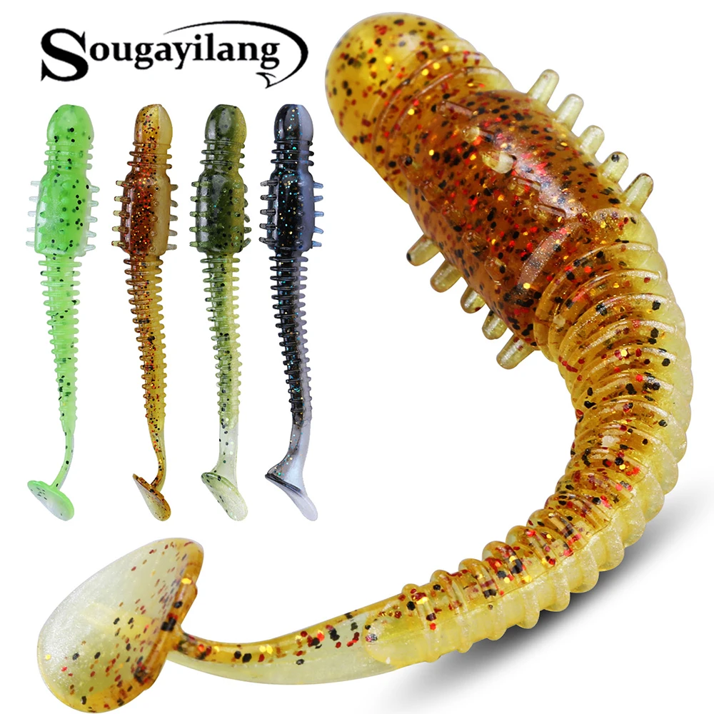 Sougayilang5PCSPlasticSoftLure6g120mmWormFishingLureSoft