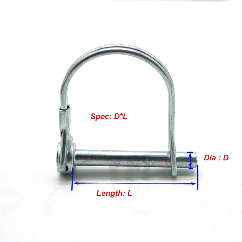Стальная безопасная булавка d-образной формы M6 M6.3 M8 M9 M10 M12 уплотнительное кольцо Разъемный штырь диаметр Разъемный штырь стальной пружинный штырь Быстрый замок