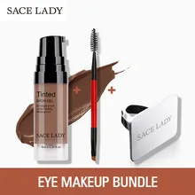 SACE LADY Eye Makeup Set Профессиональный Водонепроницаемый Хна Брови Гель Оттенок Кисть Макияж Кольцо Инструмент Draw Пигментная Пластинка Косметическая