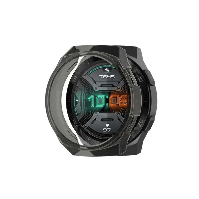 TPU Slim Smart Watch Protective Case Cover For HUAWEI Watch GT 2e Smart Watch Transparent Anti-fall Multi-color Protective Frame