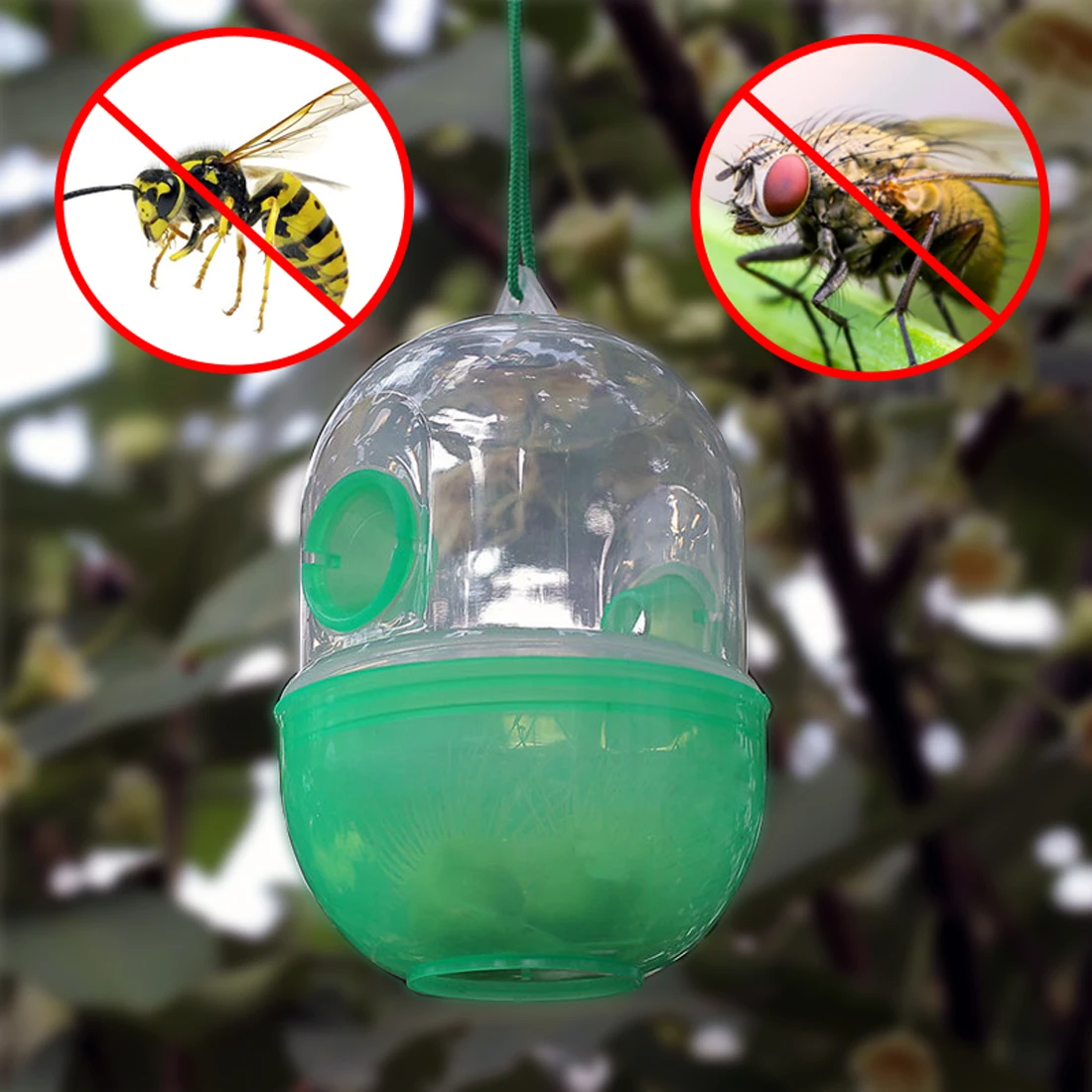 Hanging Plastic Asian Hornet Catcher Wasp Trap Fly Killer Anti Bee Killing Mosquito Yellowjacket Pest Control for Kitchen Garden 2021 new mousetrap live mouse trap no kill plastic reusable small mousetrap rat trap rodent catcher pest control home tools