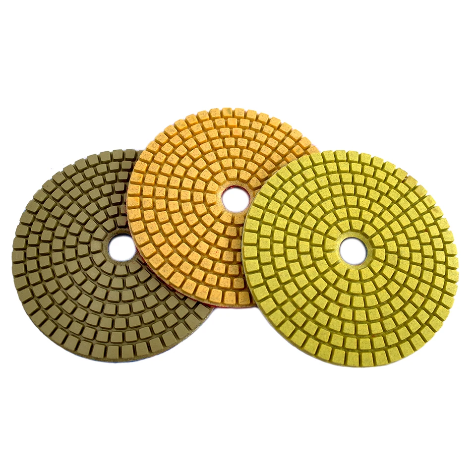 3"/4" Wet/Dry Diamond Polishing Pad Flexible Grinding Discs 1PCS For Granite Marble Stone Concrete Floor Polishing ZJ10 polishing pads sanding pads