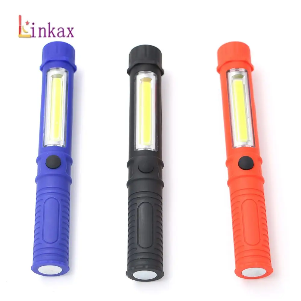 COB LED PORTABLE Clip Work Light Pen Torch Magnetic Pocket Torch/Inspection 