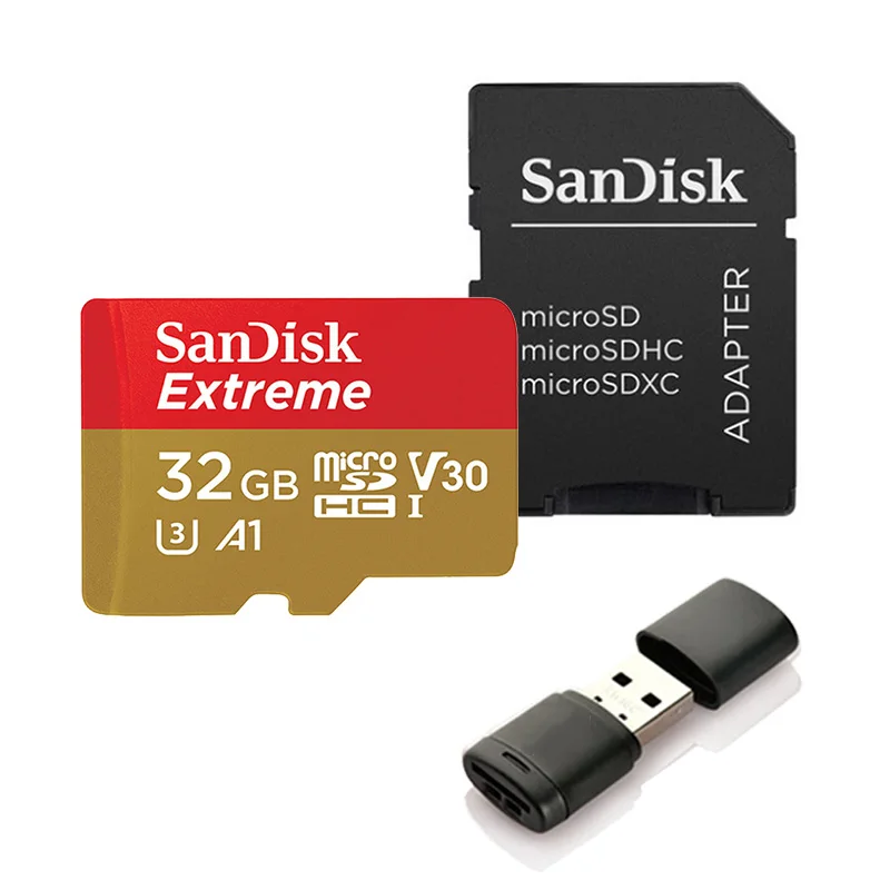 SQXNE-032G-C286 Карта памяти SanDisk Extreme/Ultra Micro SD 128 ГБ 32 ГБ 64 Гб 256 Гб 400 Гб 32 64 128 Гб Micro SD карта SD/TF Flash MicroSD U1/U3 4K - Емкость: SQXNE-032G-C286