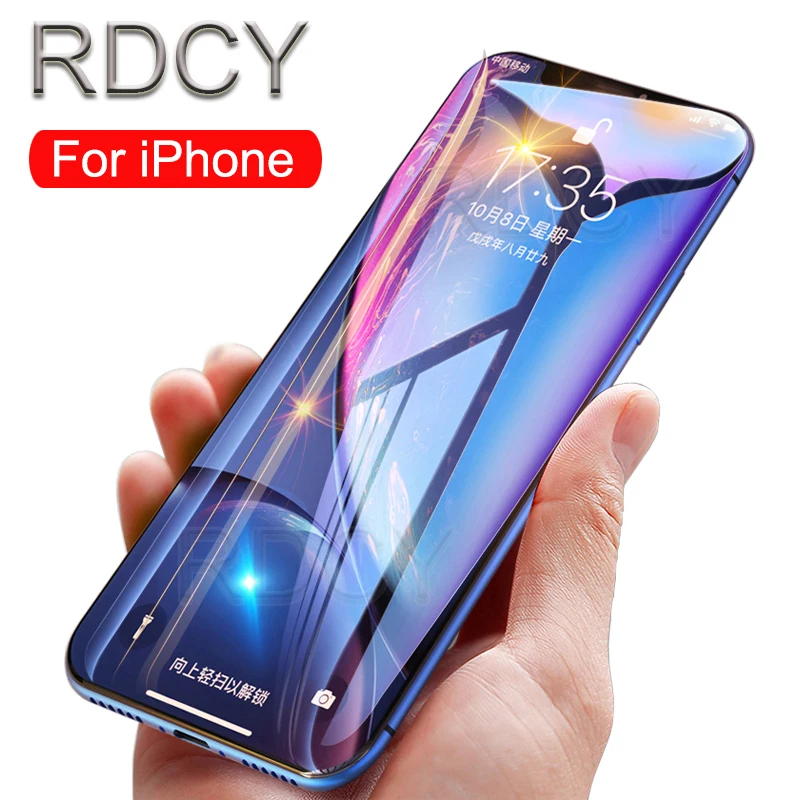 

RDCY 6D Full coverage Tempered Glass For iPhone 11 XS XR XS MAX Full Glue Full Cover Protective Glass for iPhone 11 Pro MAX