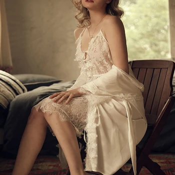 

Chemise De Nuit Women Nightgown Sexy Sleepwear Women Night Wear Sexy Lingerie Lace Nuisette Baby Doll Lenceria Femenina JF140