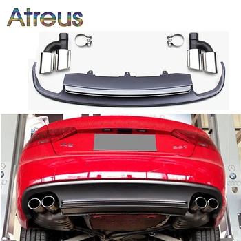 

Atreus S5 Style 1Set Car Exhaust Pipe Tip With Rear Bumper Diffuser spoiler For Audi A5 Accessories 2/4-door 2012 2013 2014 2015